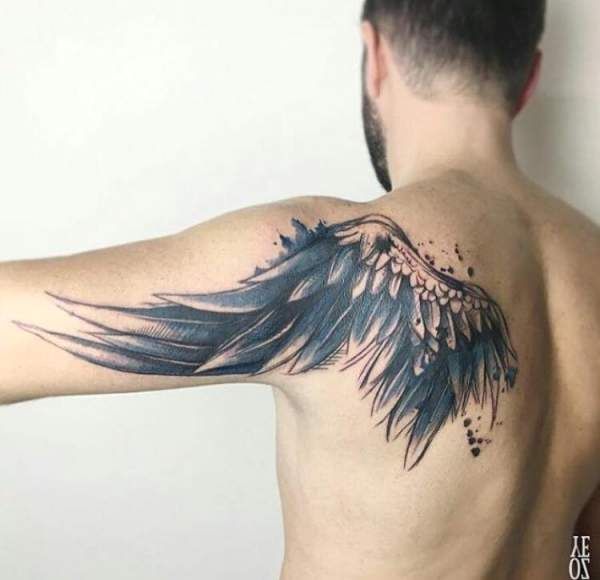 Résultat de recherche d'images pour "tatouage aile d'ange"
