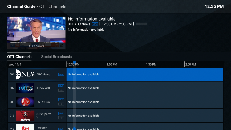 TuboxTV est une nouvelle application IPTV gratuite qui fournit plus de 100 chaînes OTT dans diverses catégories.