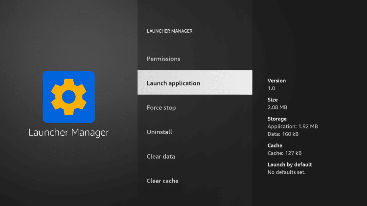 Ouvrez l'application Launcher Manager pour configurer d'abord le lanceur de loups