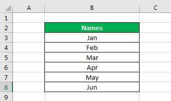 Zone de liste dans Excel 10