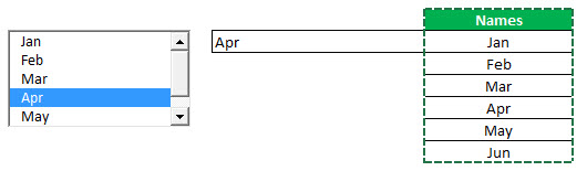 Zone de liste dans Excel 11