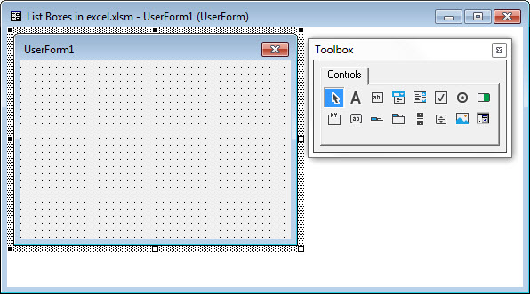 Zone de liste dans Excel 14