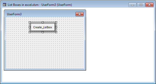 Zone de liste dans Excel 20